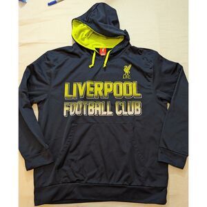Liverpool FC Hoodie Mens XL Navy Yellow Official LFC Soccer Pullover
